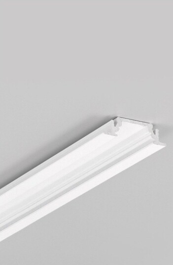 Topmet 1m aluprofil GROOVE10 BC/UX Hvit lakkert innfelt LED skinne Topmet 1m aluprofil GROOVE10 BC/UX Hvit lakkert innfelt LED skinne