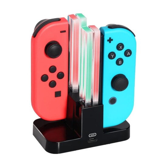 INF Nintendo Switch Joy Con ladestasjon for 4 kontroller