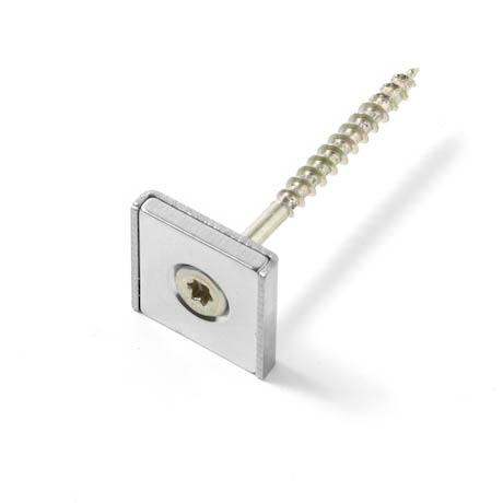 SuperMagneter Firkantet Screw-On Magnet 20 X 20 X 4 Mm - Supermagneter.No