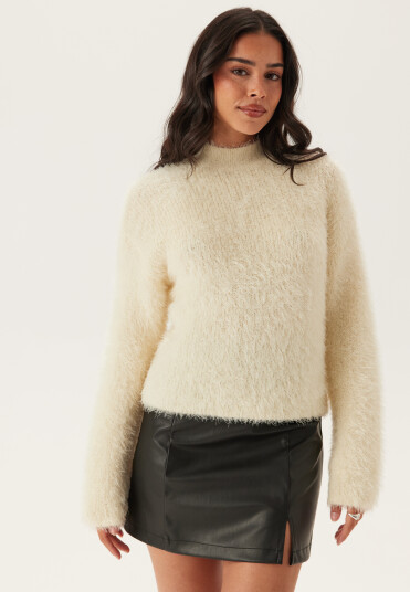 Only Onllulu Ls Rib Highneck Cc Knt