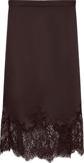 Vero Moda Satengskjørt vmNovi Lace Rød