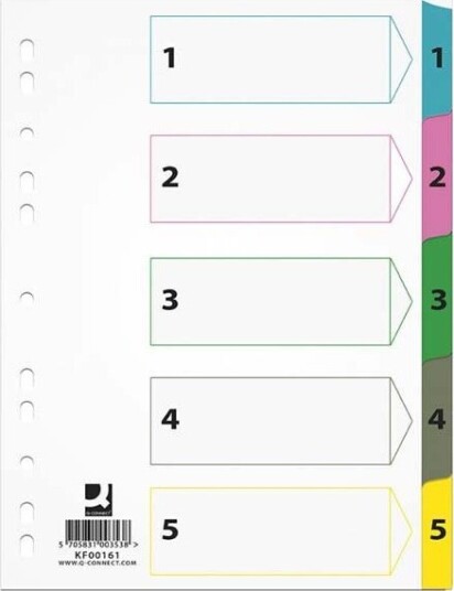 Q Connect Mylar Pappdeler A4 1 5 Kf00161 Q Connect Mylar Pappdeler A4 1 5 Kf00161