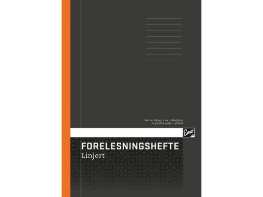 Forelesningshefte Emo A4 48bl marg lin