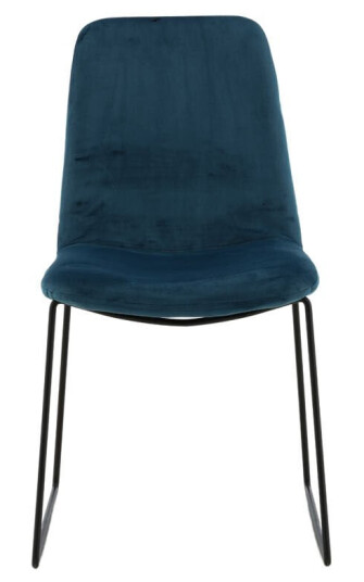 Muce spisestuestoler velour blå.