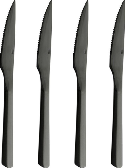 Aida Raw biffkniv 4-pakning Sort