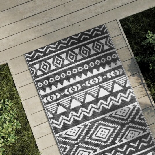 Uteteppe svart 80x250 cm PP 316976