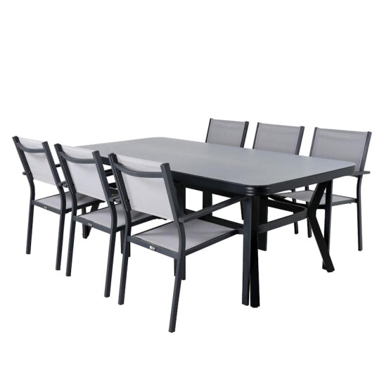 Spisegruppe Venture Home Vyn med 6 Curz Stablebare Spisestoler Spisegruppe Venture Home Vyn med 6 Curz Stablebare Spisestoler