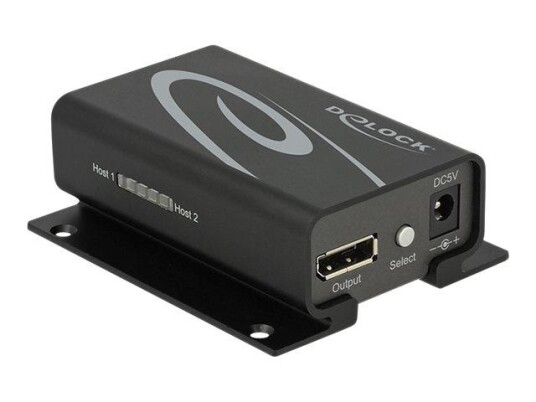 Delock Displayport 1.2 Switch 2 x Displayport in > 1 x Displayport out 4K - video/audio switch