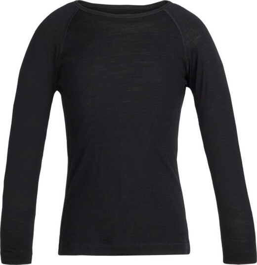 Icebreaker Kids' 200 Oasis Longsleeve Crewe Black 12 Icebreaker Kids' 200 Oasis Longsleeve Crewe Black 12