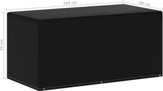 vidaXL Hagemøbeltrekk 6 maljer 160x80x75 cm