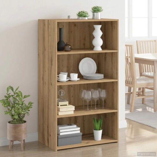 vidaXL Høyskap Artisan eik 70 x 41 x 124 cm Konstruert tre