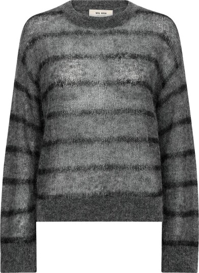 MOS MOSH Mmorisa Stripe Knit THUNDERSTORM L