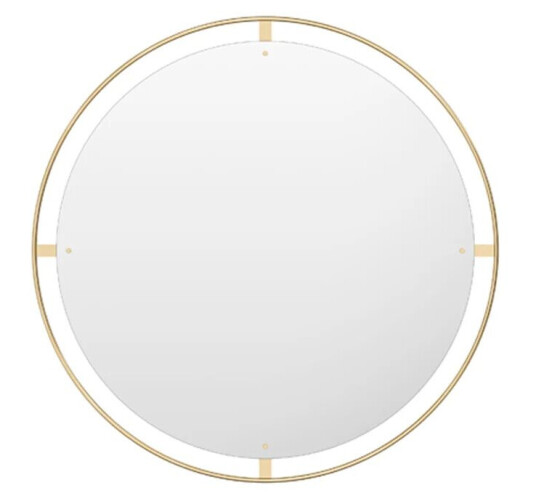 Audo Copenhagen Nimbus speil polished brass, ø 110