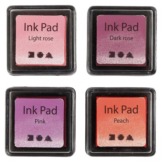 Colortime Stempelpute 4-set Rosa & Rødt