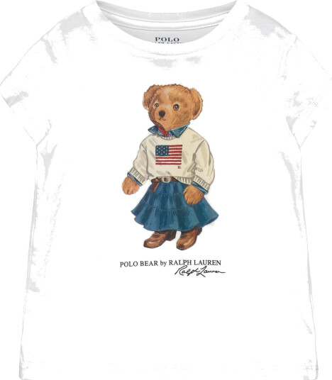Ralph Lauren Kids Polo Bear Cotton Jersey Tee White 117 123