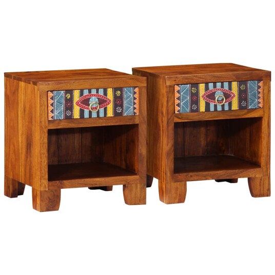  Nattbord 2 stk 40x35x45 cm heltre akasie 8721158375919