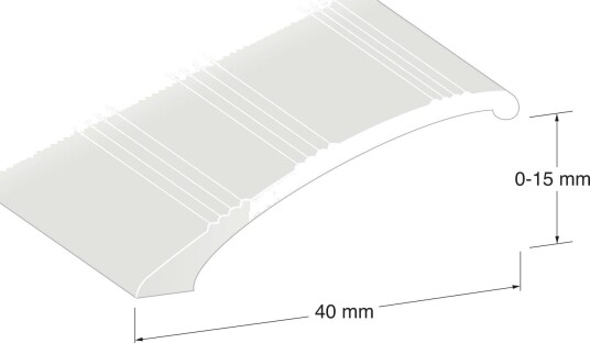 Duri 211902 Nivålist KA9-PROFIL, Sølv 40 X 1000 mm Duri 211902 Nivålist KA9-PROFIL, Sølv 40 X 1000 mm