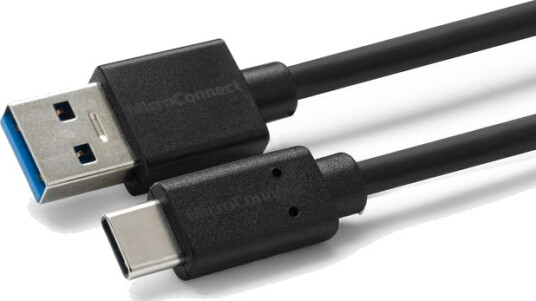 MicroConnect USB-C til USB-A 3.2 Gen 1 Kabel 1m 10 Gbit/s Svart