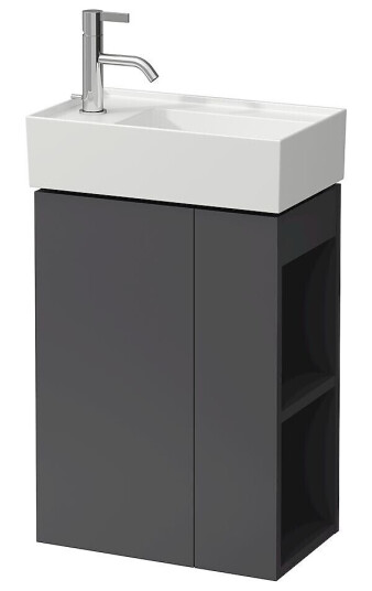 Laufen Kartell Servantskap med 1 dør 44x27x60 cm Venstrehengslet Skifergrå