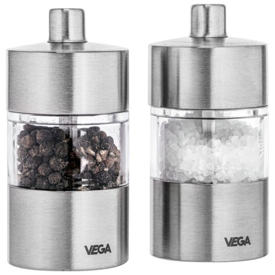 Vega Saltog pepperkvern mini Moreno 4x8.5 cm Sølvfarge Vega Saltog pepperkvern mini Moreno 4x8.5 cm Sølvfarge