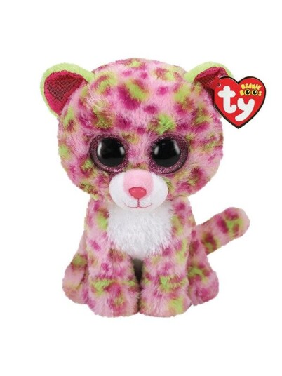 Ty Beanie Boos - Lainey Rosa & Grønn Leopard 24cm