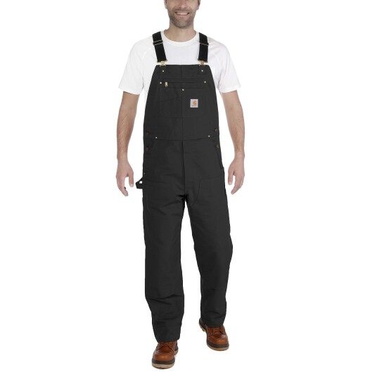 Carhartt Bib Suspender Pants Men Black W44/L32 Carhartt Bib Suspender Pants Men Black W44/L32