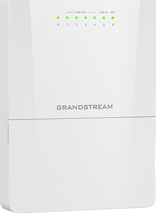 Grandstream Gwn7710 Series Gwn7710r - Switch - Styrt - 5 X 10/100/1000 (Poe) + 1 X 1/2.5G Sfp - Stangmonterbar, Veggmonterbar, Din-Skinnemonterbar - Poe (60 W)