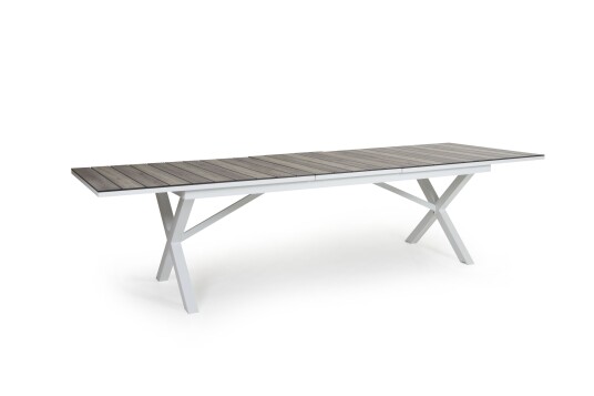 Brafab Hillmond spisebord Hvit matt/nature trelook 237 - 297 x 100 cm Hvit