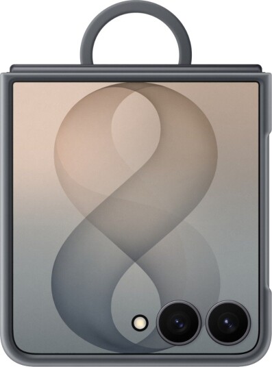 Samsung Galaxy Z Flip8 Silikonetui med Magnetring, Grafitt