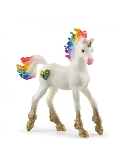 Schleich Rainbow Love Enhjørning Føll i Plast - Figurer for Barn