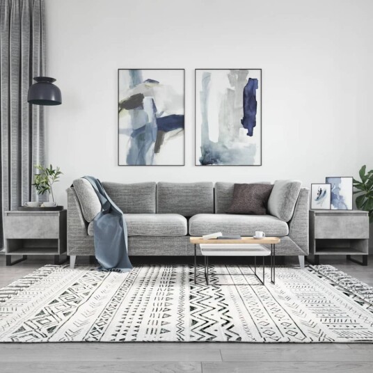 Salongbord 2 stk betonggrå 50x46x50 cm konstruert tre 8721012112445