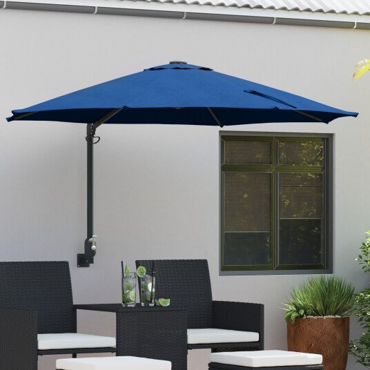  Patio parasoll Himmelblå Polyester Stor Justerbar