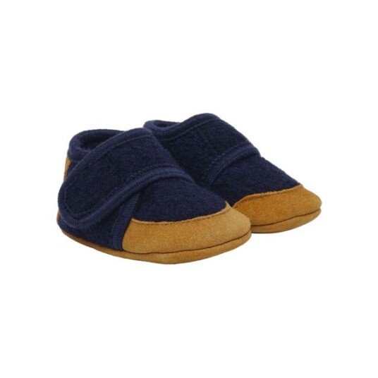 En Fant Wool Slippers W. Suede - Navy - 23\24 En Fant Wool Slippers W. Suede - Navy - 23\24