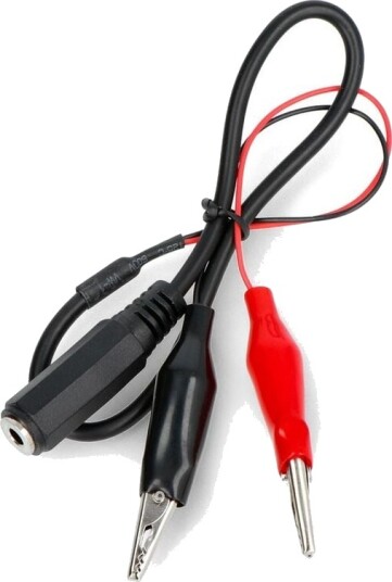 Lydkabel med krokodilleklemmer til BBC micro:bit 3,5mm jack mono 80cm