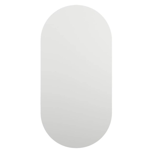 vidaXL Speil med LED-lys 80x40 cm glass oval