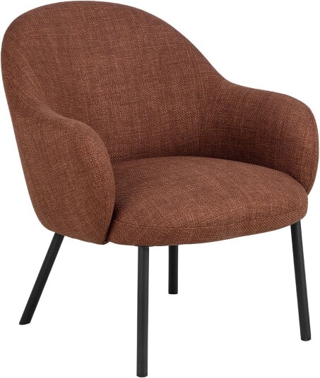 Spencer lenestol loungestol stoff oransje.