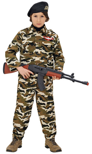 Widmann S.r.l. Soldat Kamuflasje Barn Karnevalskostyme Large Widmann S.r.l. Soldat Kamuflasje Barn Karnevalskostyme Large