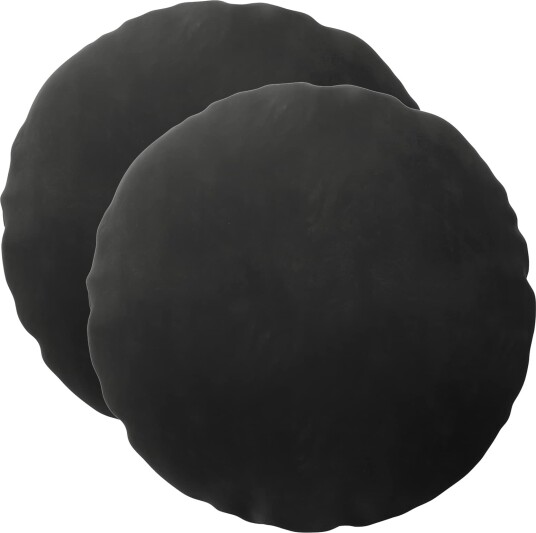 vidaXL Putetrekk 2 pcs HEERLEN Svart Ø 50 cm Fløyel