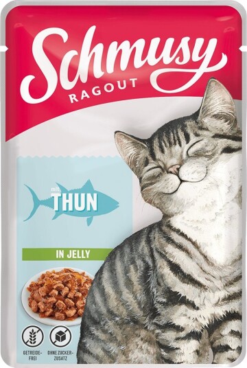 Schmusy Våtfôr Ragout I Gelè Tunfisk 22 X 100 G