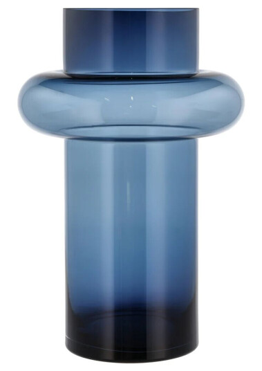 Lyngby Glas Tube glassvase 40 cm Blå