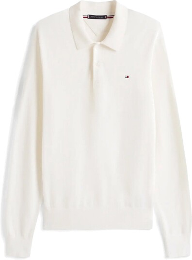 Tommy Hilfiger Pima Org Ctn Cashmere Ls Polo Cream L