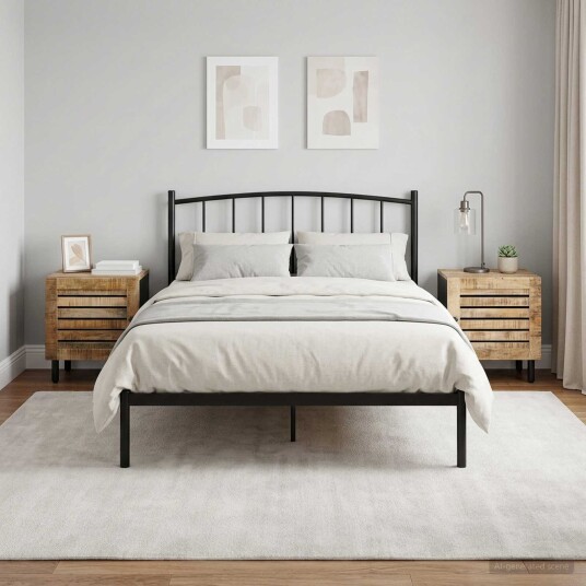 vidaXL Nattbord 2 stk. Naturlig 40 x 33 x 46 cm Massiv mango tre