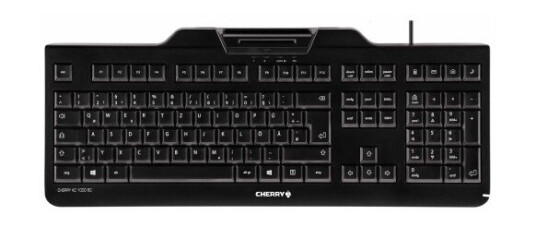 Cherry Kc 1000 Sc - Tastatur - Usb - Belgisk - Svart