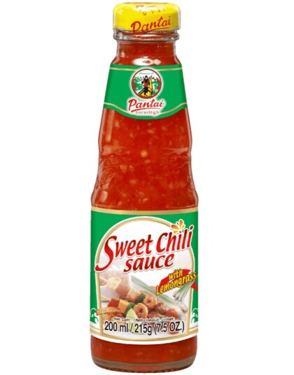 Pantai Sweet Chili Sauce with Lemongrass Søt Chilisaus med Sitrongress 200 ml Thailand Pantai Sweet Chili Sauce with Lemongrass Søt Chilisaus med Sitrongress 200 ml Thailand