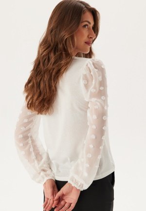 ONLY Onlemery Life L/S MIX TOP BOX Cloud Dancer S