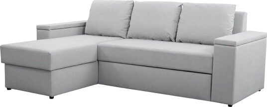 Herosa 3 seters Sovesofa med Divan med Oppbevaring Lysegrå
