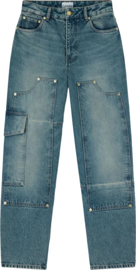 Ganni Dame Jeans Blå W25,