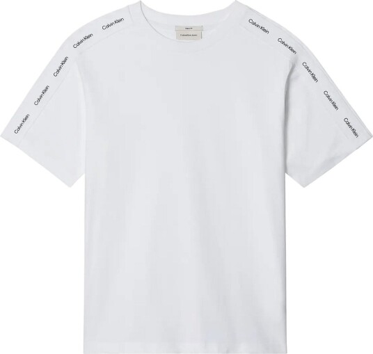 Calvin Klein Jeans Ss 20S Easy Clsc Tape Tee White XS