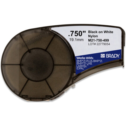 Brady M210 Nylon Tape 19,05 mm Sort På Hvit Brady M210 Nylon Tape 19,05 mm Sort På Hvit