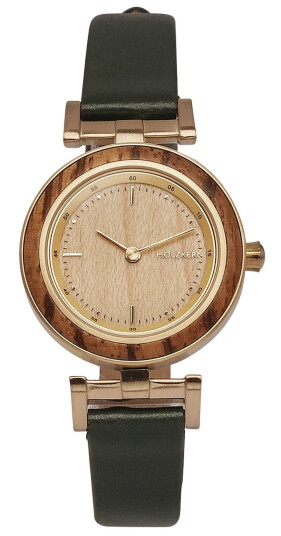 Holzkern Laura 9120078339022 - Dame - 28 mm - Analog - Kvarts urverk - Mineralglas
